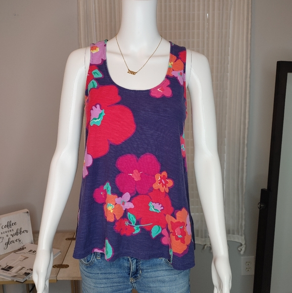 Lilly Pulitzer 2012 Print Tank with Zip Back, Navy S - Picture 3 of 10